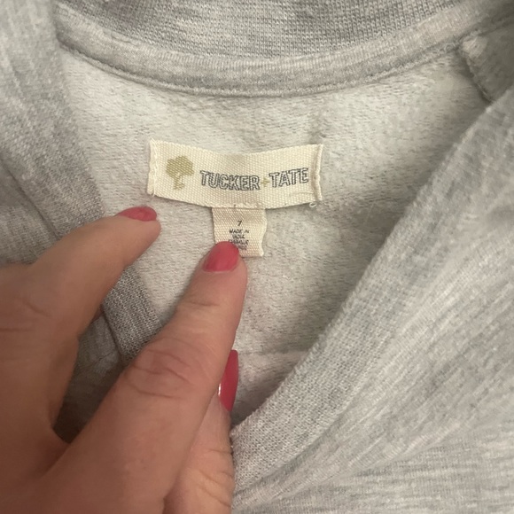 EUC barely worn sweatshirt with removable pompoms - Picture 2 of 3